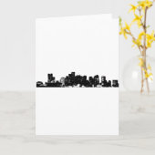 ブラックホワイト ポップアート ニューヨークシティ カード (黄色い花)