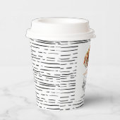 ブラックホワイト モダン寿司 大人誕生日 紙コップ (右)