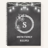 ブラックホワイト レシピ ウェディング ノートブック (正面)