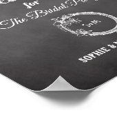 ブラックホワイト 予約サイン 結婚 ポスター (角)
