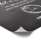 ブラックホワイト 席を選んで 席札 ポスター (角)