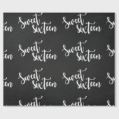 ブラックホワイト |甘い16 |誕生日ラッピング紙 ラッピングペーパー (フラット)