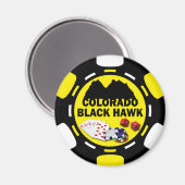 ブラックホークコロラドトランプのポーカーチップ マグネット (正面/裏面)
