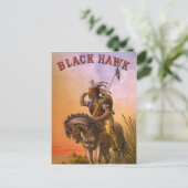 ブラックホーク先住民アメリカインディアン ポストカード (スタンド正面)