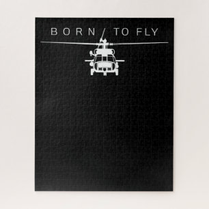 ブラックホーク軍隊航空ヘリコプターパイロットギフト ジグソーパズル