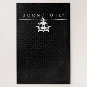 ブラックホーク軍隊航空ヘリコプターパイロットギフト ジグソーパズル