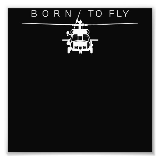 ブラックホーク軍隊航空ヘリコプターパイロットギフト フォトプリント            (正面)
