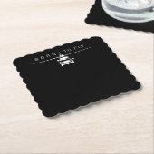 ブラックホーク軍隊航空ヘリコプターパイロットギフト ペーパーコースター (アングル)