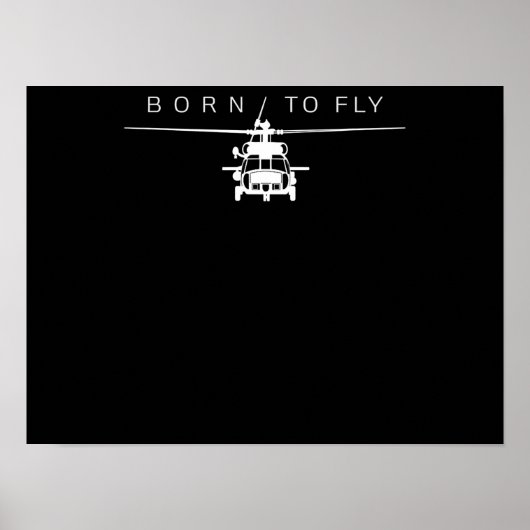 ブラックホーク軍隊航空ヘリコプターパイロットギフト ポスター (正面)