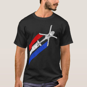ブラックホークUSA国旗の軍隊ヘリコプターUH60 Tシャツ