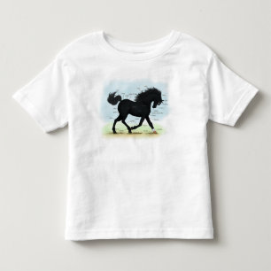 ブラックホースと星と靴下の解剖図 トドラーTシャツ