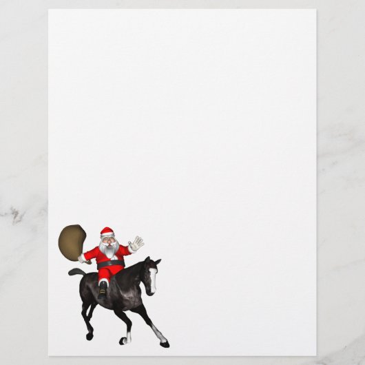 ブラックホースに乗るサンタクロース (正面)