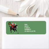 ブラックホースに乗るサンタクロース ラベル (インサイチュ)