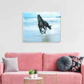ブラックホースのキャンバス印刷 キャンバスプリント (インサイチュ (リビング))
