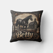 ブラックホースアットファームウィズネームベティ クッション (裏面)