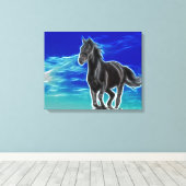 ブラックホースインザウィンドキャンバスプリント キャンバスプリント (インサイチュ (ウッドフロア))