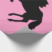 ブラックホースカップルラッピング紙カスタムカラー ラッピングペーパー (角)