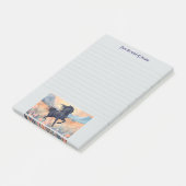 ブラックホースガールワイルドフラワーパーソナライズされたスローガン ポストイット (アングル)