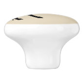 ブラックホースシルエット&トープ セラミックノブ (側面)