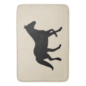 ブラックホースシルエット&トープ バスマット (正面縦)