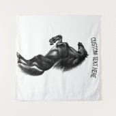 ブラックホースタペストリーカスタムと文字 タペストリー (正面(横))