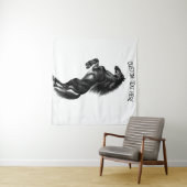 ブラックホースタペストリーカスタムと文字 タペストリー (インサイチュ(横))