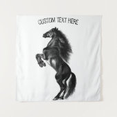 ブラックホースタペストリーカスタムと文字 タペストリー (正面)