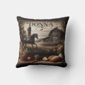 ブラックホースニアファームハウスアンドデコ素朴ール クッション (裏面)