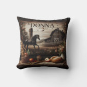 ブラックホースニアファームハウスアンドデコ素朴ール クッション (正面)