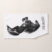ブラックホースバスタオルカスタムズ文字 バスタオルセット (ハンドタオル)
