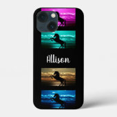 ブラックホースパープル、ブルー、ティール(緑がかった色)、ゴールデンスカイ&ウォーター Case-Mate iPhoneケース (裏面)