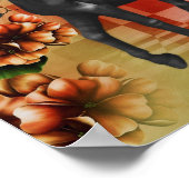 ブラックホースフラワーズアートファンタジー ポスター (角)