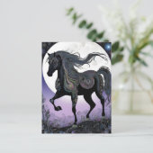 ブラックホースフルムーンハロウィーン ポストカード (スタンド正面)