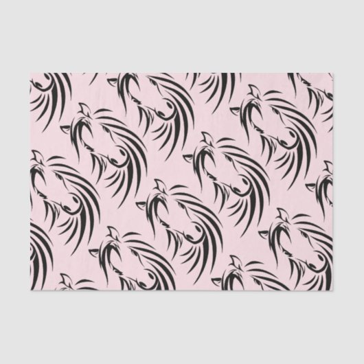 ブラックホースヘッドオンピンク 薄葉紙 (正面)