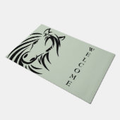 ブラックホースヘッドグリーン ドアマット (アングル)