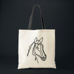 ブラックホースラインアートスケッチキャンバスのトートバッグ トートバッグ<br><div class="desc">ブラックホースラインアートスケッチキャンバスのトートバッグ。動物デザインカスタム文字オプション。トレンディーギフトアイディア馬好き、ライダー、ブリーダー、女性のカーボーイ、馬術スポーツ等</div>