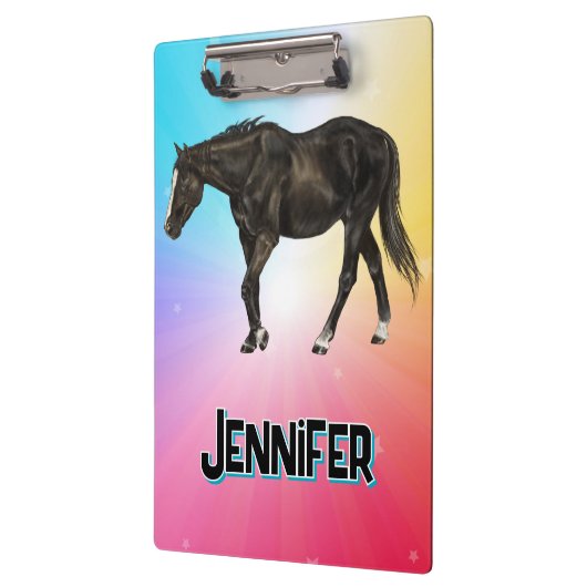 ブラックホースレインボーパステルエクエスお洒落トリアン クリップボード (左)