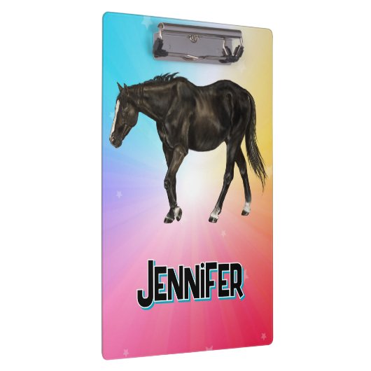 ブラックホースレインボーパステルエクエスお洒落トリアン クリップボード (右)