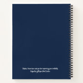 ブラックホースワイルドフラワーガールズブルーフローラピンクキッズ ノートブック (裏面)