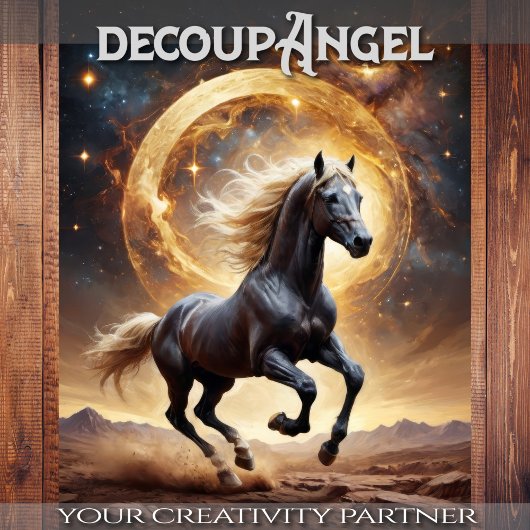 ブラックホース月明かりの国王陛下 – デコページ –  薄葉紙