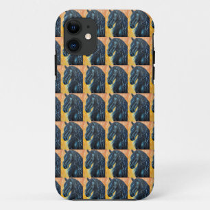 ブラックホース絵画ズ iPhone 11 ケース