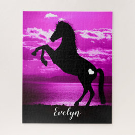 ブラックホース飼育パープルスカイパズル ジグソーパズル