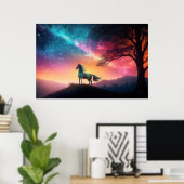 ブラックホース鮮やかインマウンテンランドスケープ ポスター (ホームオフィス)