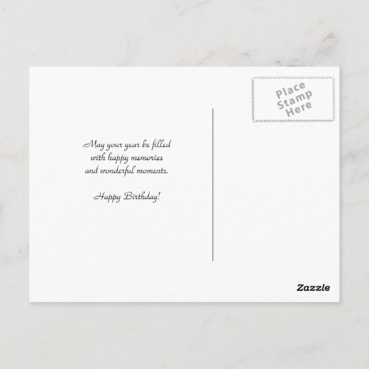 ブラックホース384誕生日はがき ポストカード (裏面)