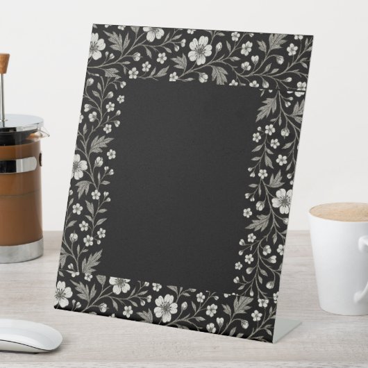 ブラックホーソーンフローラ境界デザイン 台座サイン (インサイチュ)