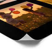 ブラックホームスイートホーム14ファミリーフォトコラージュ ポスター (角)