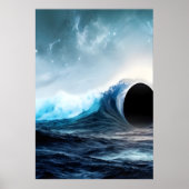 ブラックホールと海 | AIアートポスター ポスター (正面)