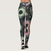 ブラックホールと遠距離シームレスパターン レギンス (裏面)