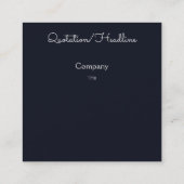 ブラックホールの中のUFO スクエア名刺 (裏面)