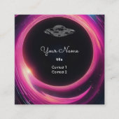 ブラックホールの中のUFO スクエア名刺 (正面)